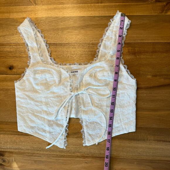 Rumored White Lace Top Size Large Cream - Picture 8 of 8